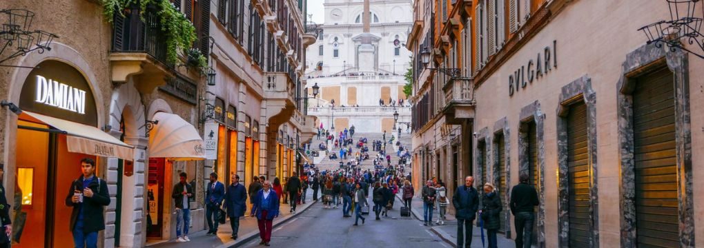 Rome's shopping streets