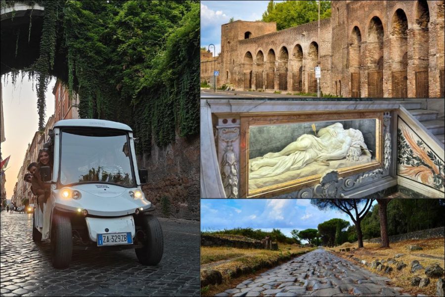 Appian Way: Roman Walls & Catacombs by Golf Cart