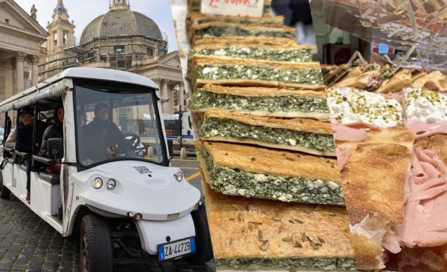 Golf Cart Tour: Highlights & Roman Food Tasting